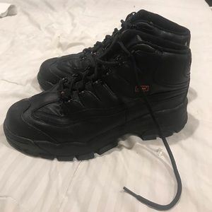 Red wing workX steel toe work boots